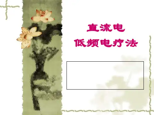 直流电及低频电疗法PPT课件