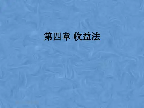 第四章 收益法