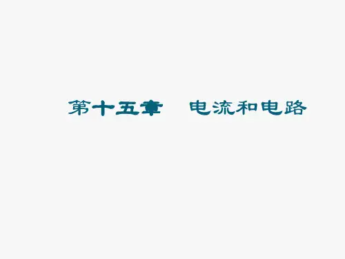 人教版九年级物理第十五章 电流和电路