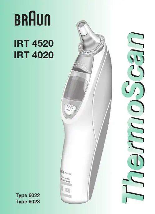 博朗耳温计 IRT4520 英文原版说明书