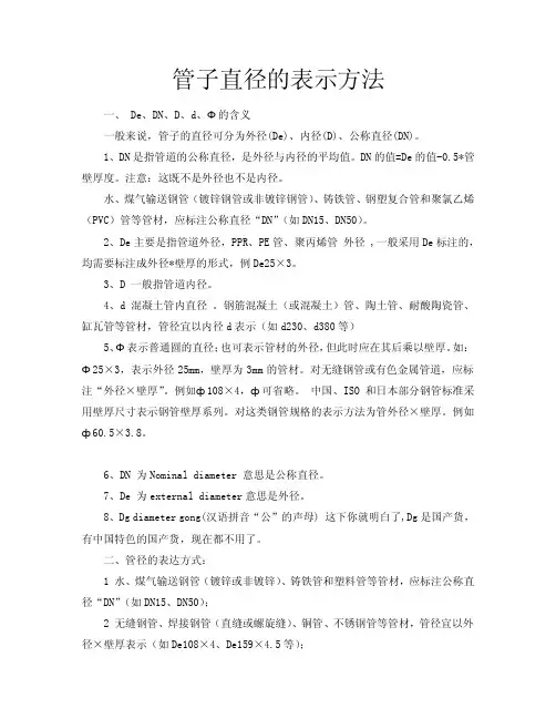 【精选】管子直径表示方法