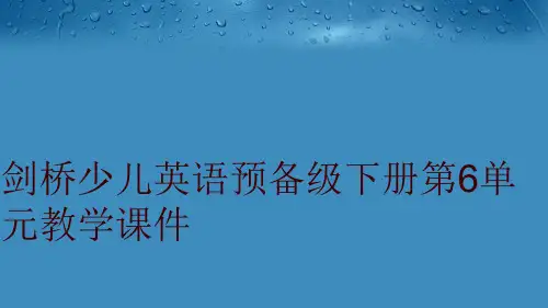 剑桥少儿英语预备级下册第6单元教学课件