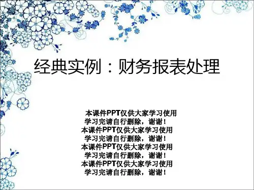 经典实例：财务报表处理