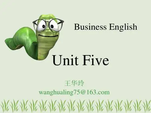 商务英语讲义-unit five