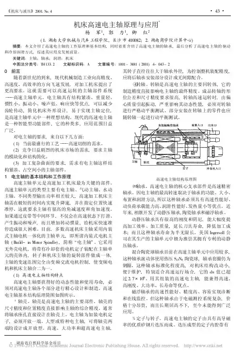 机床高速电主轴原理与应用_杨军