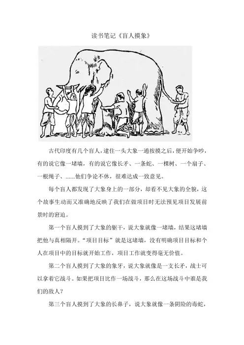 项目管理之《盲人摸象》