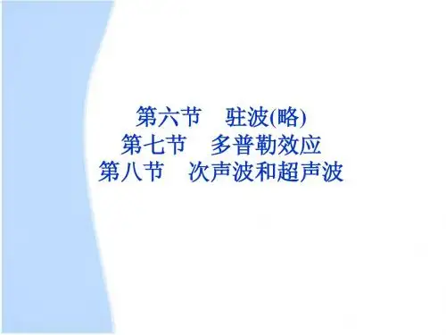 2013届高考物理核心要点突破系列课件：第10章《驻波》《多普勒效应》《次声波和超声波》(人教版选修3-4)