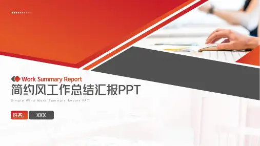 简约风工作总结汇报PPT模板 (1)