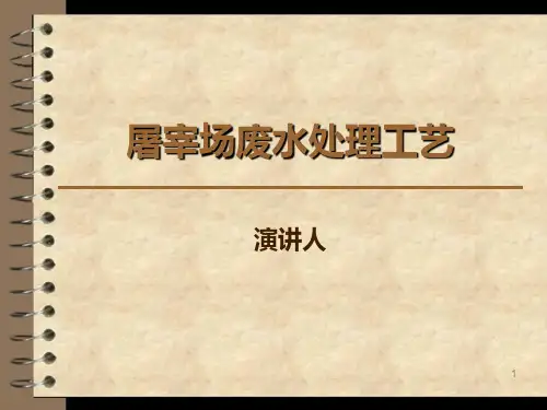 屠宰场废水处理工艺PPT课件