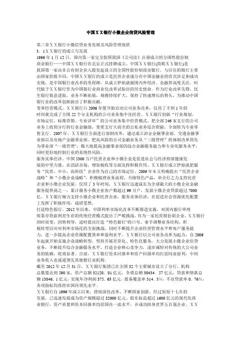 银行小微企业信贷风险管理
