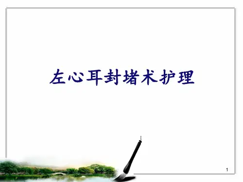 左心耳封堵术护理PPT课件