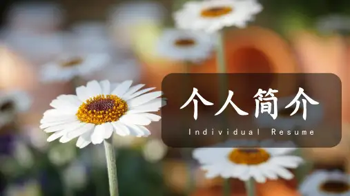 简约教师个人简介PPT通用模板