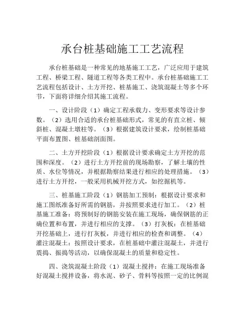 承台桩基础施工工艺流程
