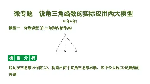 微专题  锐角三角函数的实际应用两大模型