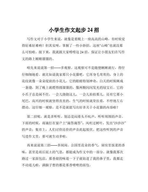 小学生作文起步24招