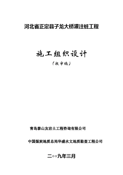 子龙大桥施工组织设计