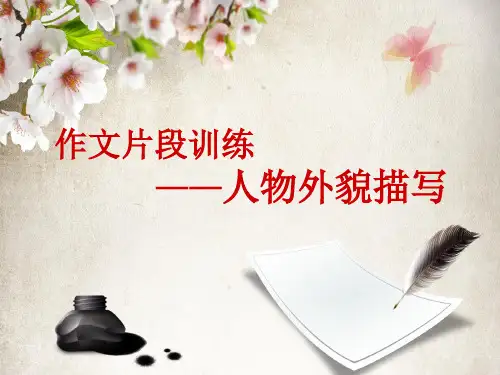作文片段训练之人物外貌描写 课件