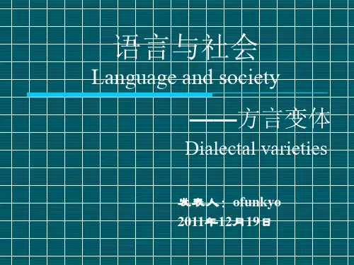 语言学概论发表(语言变体)