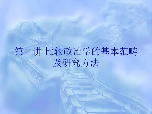 第二讲 比较政治学的基本范畴和研究方法