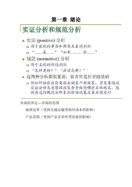 微观经济学期末复习重点知识总结精