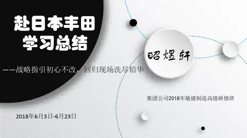 赴日本丰田培训后总结心得体会