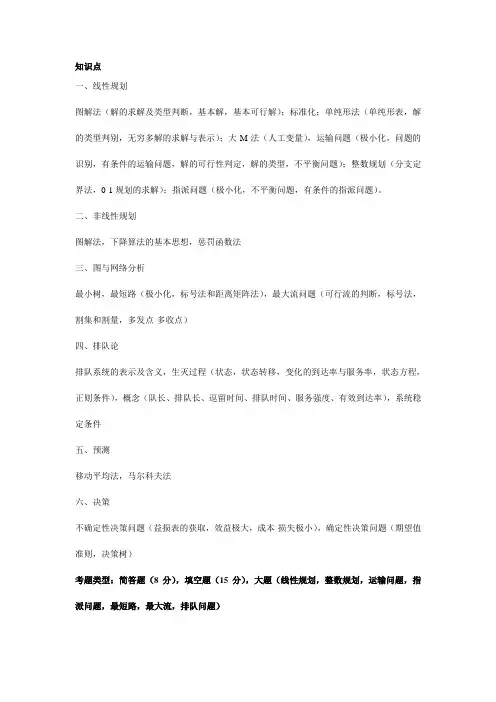 《系统分析》知识点