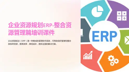 企业资源规划ERP-整合资源管理篇培训课件