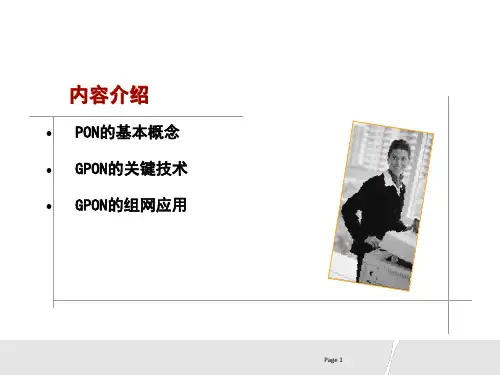 光纤接入技术2GPON原理PPT