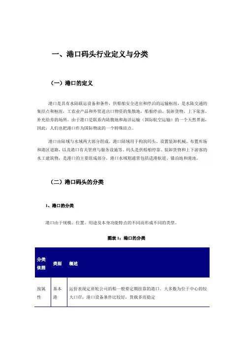 2019年中国港口码头行业现状及其前景预测分析共10页