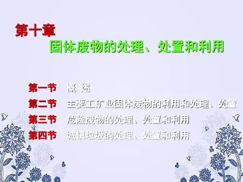 固体废物的处理、处置和利用PPT课件