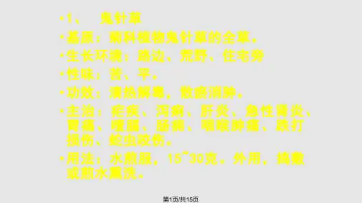 云南中草药PPT课件