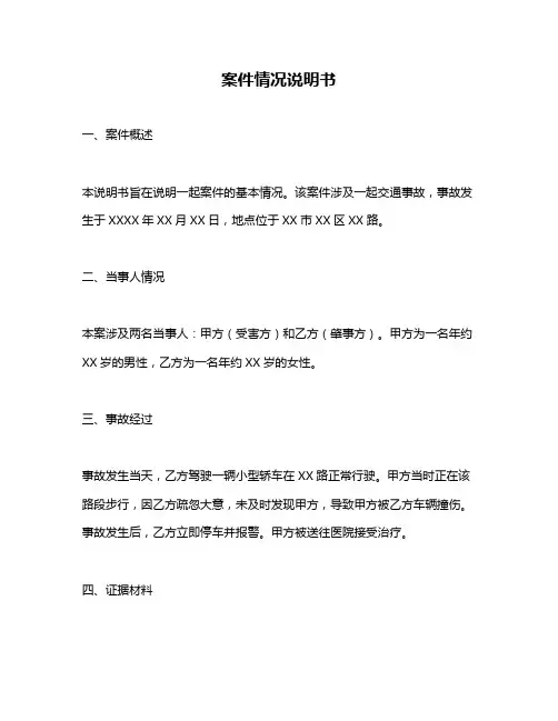 案件情况说明书