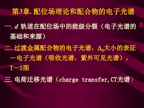 一d轨道在配位场中的能级分裂电子光谱的基础和来源