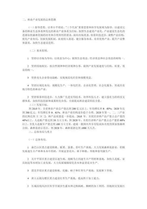 林业发展思路