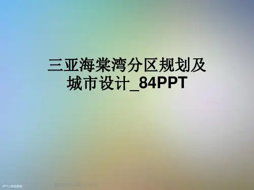 三亚海棠湾分区规划及城市设计_84PPT