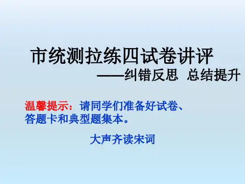 高考语文第四次检测试卷讲评课件