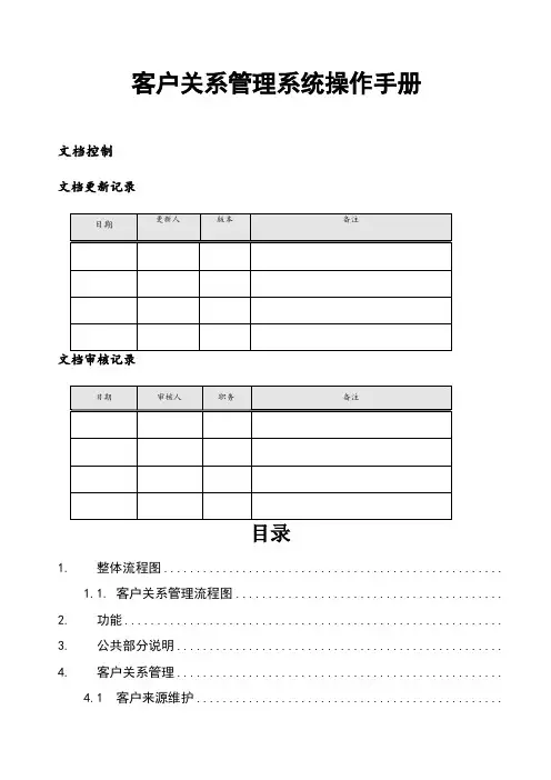 客户关系管理系统crm)操作手册