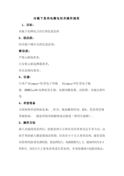 内镜下息肉电凝电切术操作规范