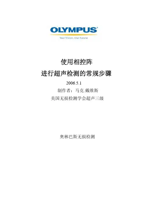 使用相控阵进行超声检测的常规步骤
