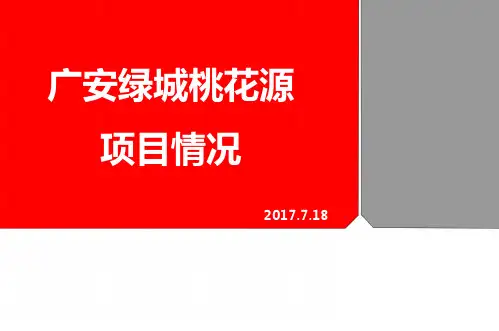 广安某地产桃花源项目情况