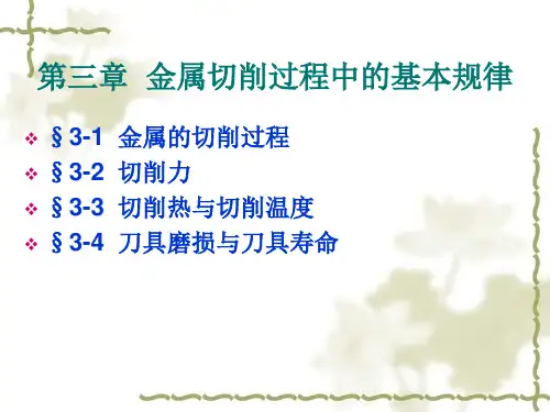 第三章金属切削过程中的基本规律