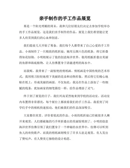 三年级作文那次玩得真高兴之亲手制作的手工作品展览