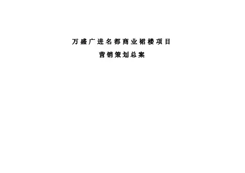 重庆某房地产业营销策划总案