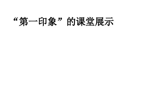 “第一印象”的课堂展示ppt课件