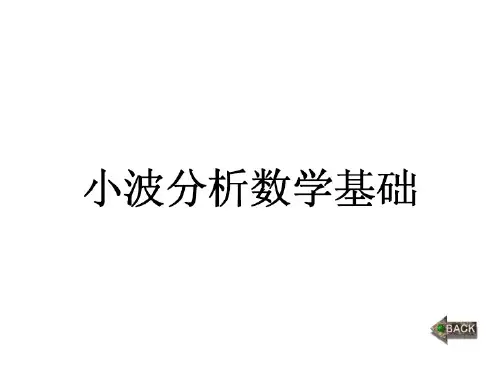 小波分析数学基础