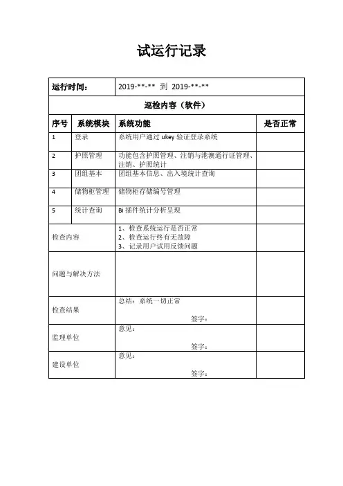 G14试运行记录