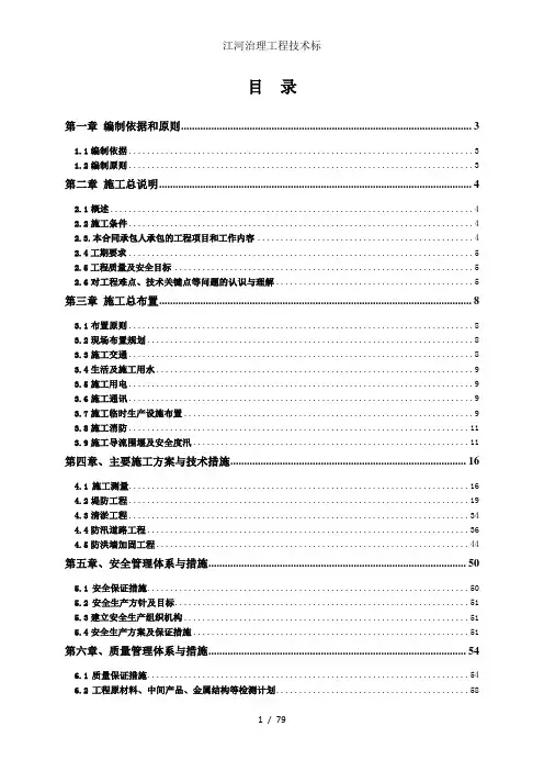 江河治理工程技术标