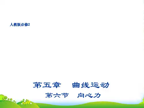 新人教版高中物理必修二 课件5.6 ：向心力(共29张PPT)