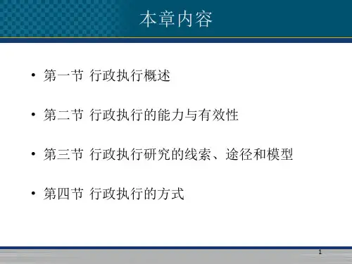 第八章行政执行ppt课件