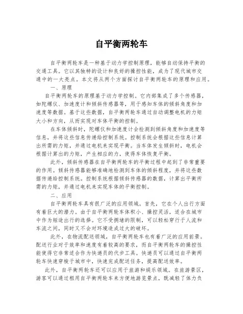 自平衡两轮车